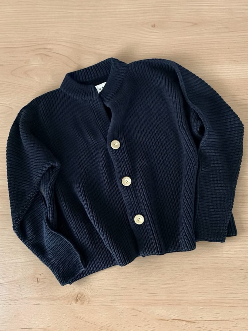 824 Frank & Eileen Montecito Crew Neck Cotton Cardigan Marine Blue XS NWT